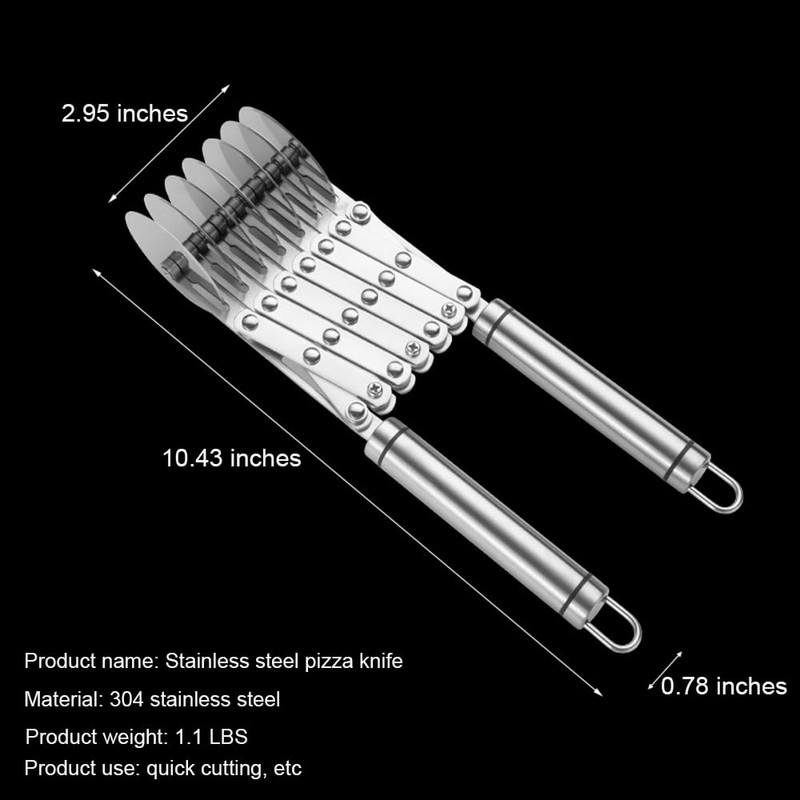 7 Wheel Pastry Cutter Tool,Adjustable Pasta Cutter wheel with Handle,