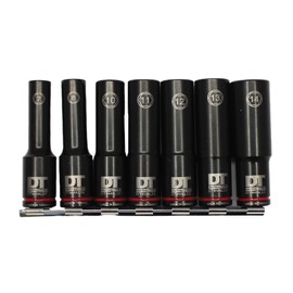 DT Auto Tools 3/8" Deep Magnetic Socket Set, 6-Point, 7-14mm, 7 Pieces