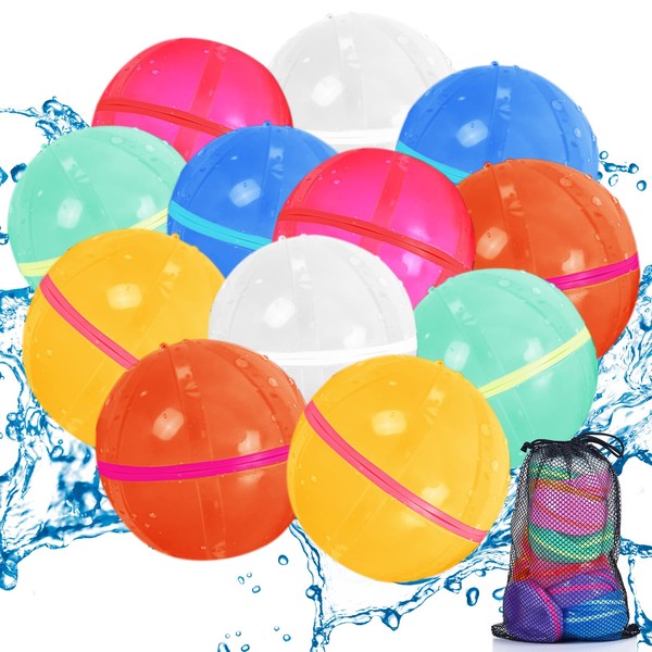 Reusable Water Balloons, Refillable Water Balloons, Latex-Free Silicone Water Bomb