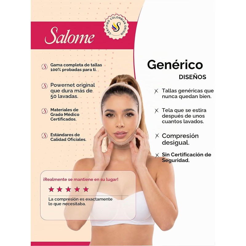 Salome 0322 Fajas Colombianas Mentonera Postquirurgica