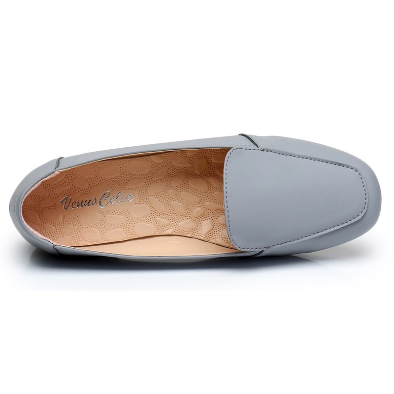 VenusCelia Zapatos planos encantadores para mujer, Gris azul, 9 US