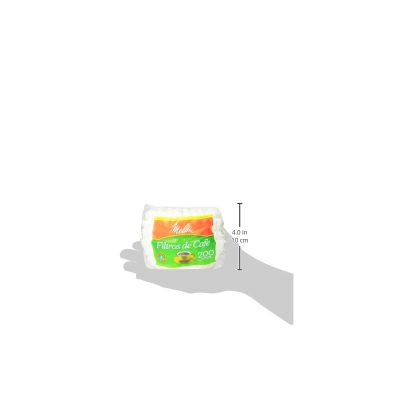 Melitta Junior 4-6 Cup Basket Coffee Filters, White, 200 Count