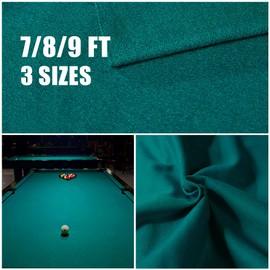 metaball Professional Pre Cut Pool Table Felt Cloth with 6 PCS Bottom Cloth - Choose for 7, 8 or 9 Foot Table, 7 Colours for Choice (for 7 Fool Table, International Green)