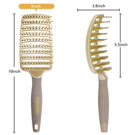 Hair Brush, Curved Vented Brush Faster Blow Drying, Professional Curved Vent Styling Hair Brushes for Women, Men, Paddle Detangling Brush for Wet Dry Curly Thick Straight Hair