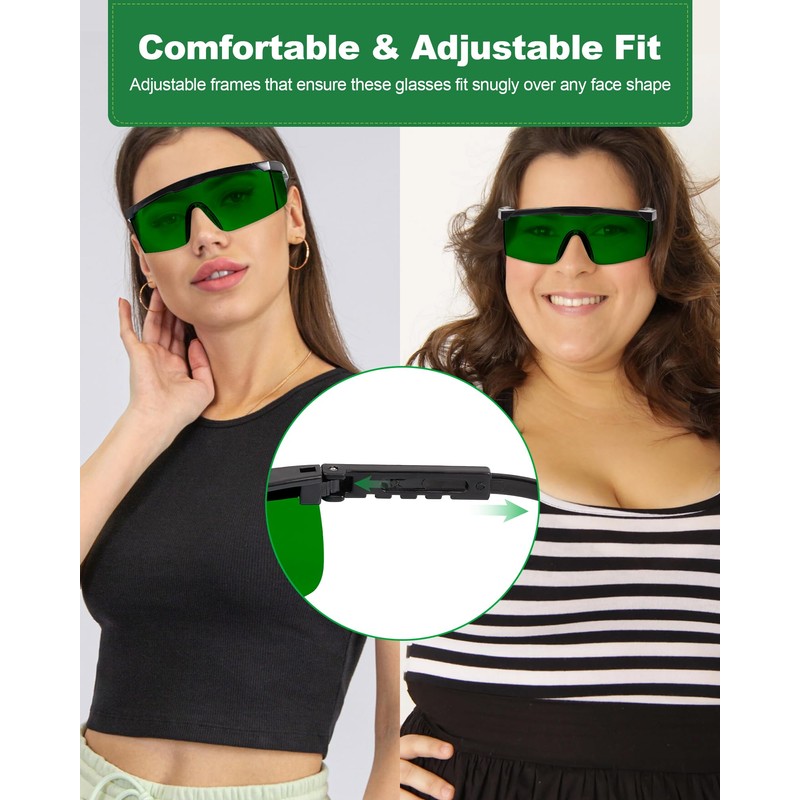 LIGHTMEUP Red Light Therapy Glasses Eye Protection for Infrared &