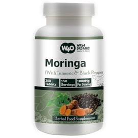 Tabletas De Moringa Con Cúrcuma Y Pimienta Negra, 300 Píldoras, Suministro Para 5 Meses, 150 Porciones, 1000 Mg Por Porción. Una Cápsula Con Múltiples