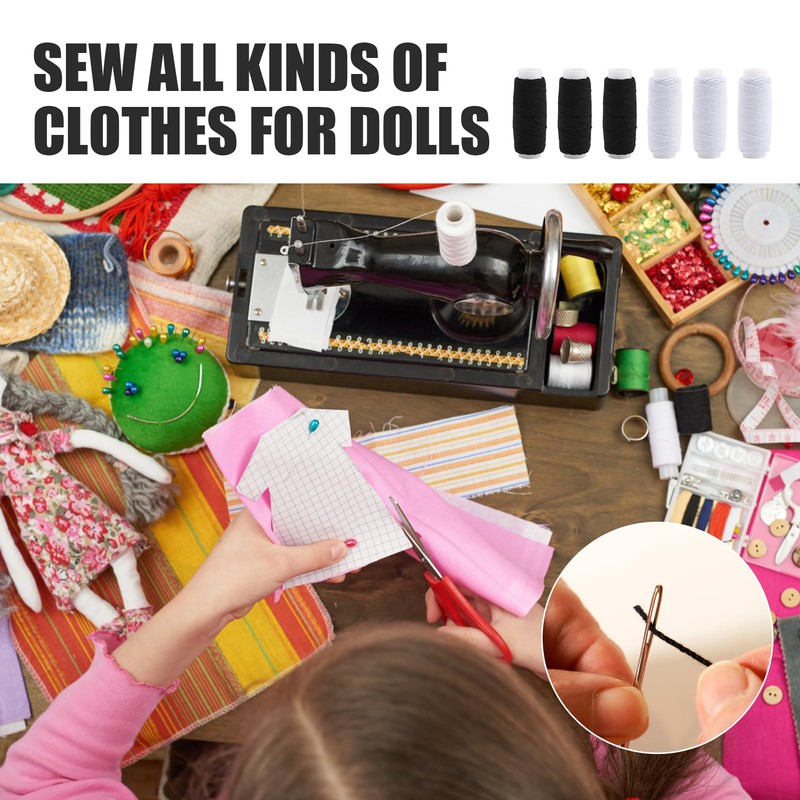 6Pcs Elastic Sewing Thread 25m Each Elastic Thread for Shirring