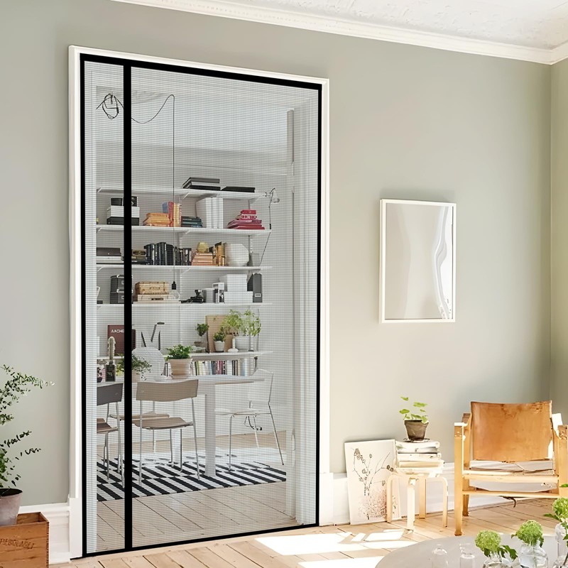 Side Opening Screen Door Mesh, Fit Door Size 38 x