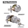 Lanwandeng 3 Sets Keyed Alike Entry Door Knobs and Single