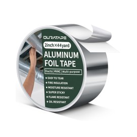 Aluminum Foil Tape,2 inch x 44 Yards (3.9 mil), Duct Tape, Heat Resistant, Insulation Tape for HVAC, Metal Repair, Heavy Duty Tape for Ductwork, Dryer Vent (44YD Silver)