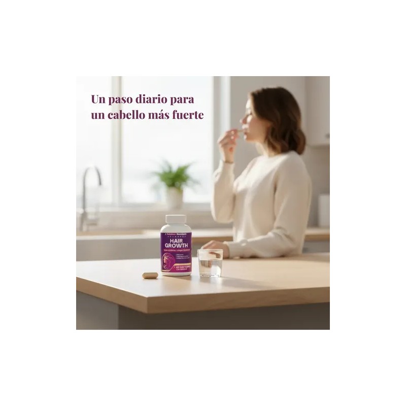 2pack Suplemento Hair Growth Biotina Colágeno 240 Cápsulas
