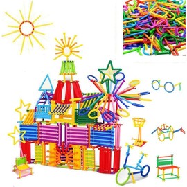 ArRord Kids Brain Toys Sensory Educational Building Block Shape Creative Bars Developmental Building Blocks 3D Puzzle Toy for Toddlers Kindergarten Child Boy Girl Gift (220 PCS)