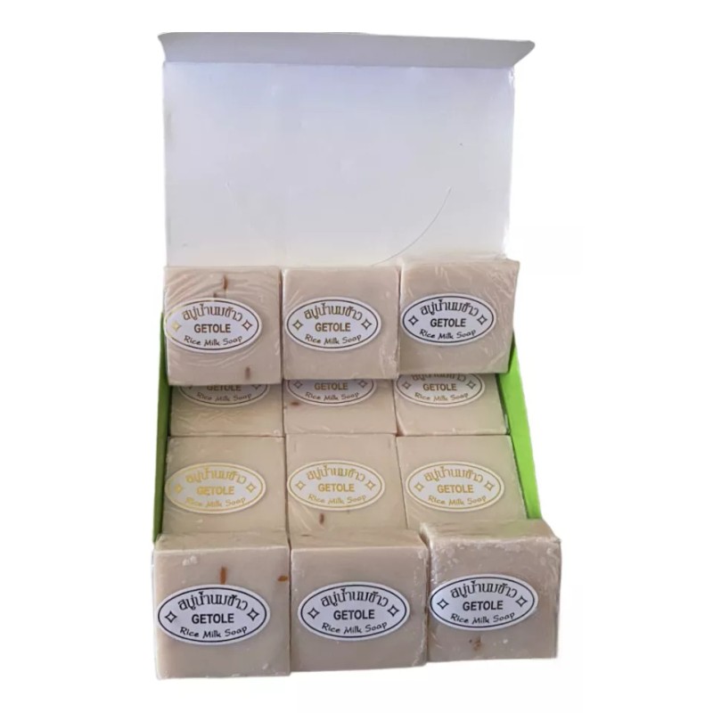 Getole Jabón Leche Arroz Antimanchas Antiacné Cierra Poros Exfolia
