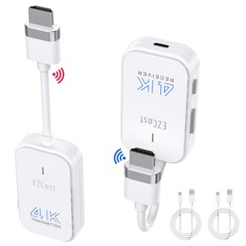 camgeet 4K Wireless HDMI Transmitter and Receiver 4k@30Hz, 98FT/30M Wireless Extender Kit, HDMI Transmitter Streaming Video/Audio from Laptops/PCs/Cameras to TVs/Projectors, for Home Theater, Office