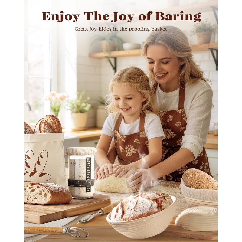 TAOMAND Complete Sourdough Starter Kit for Beginners | with Bag