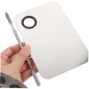 TOVINANNA Stainless Steel Makeup Blending Palette with Spatula Cosmetic Tool