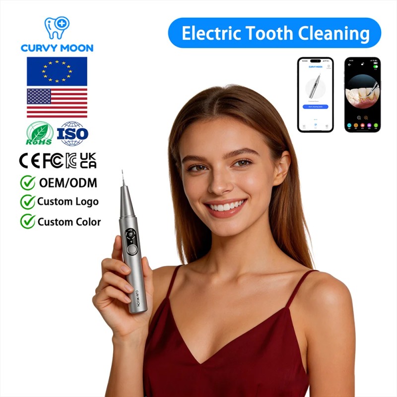 CURVY MOON Ultrasonic Visual Teeth Cleaning Instrument Tartar Stone Remover