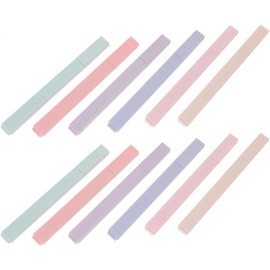 SHERCHPRY Marcadores Fluorescentes para Estudiantes y Oficina Set de 12 Tonos Pastel Punta y Diseño Resaltadores para Notas y Subrayado en Libros Útiles para Estudio y