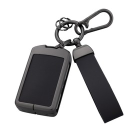 Qunzes Key Fob Cover with Heavy-duty Keychain for XC90 XC60 XC40 S60 S90 V60 V90 Polestar 1 2 (Black)