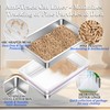 Stainless Steel Sifting Cat Litter Box for Pine Pellets, XL