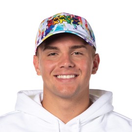 Bioworld Grateful Dead Embroidered Dancing Bears Tie-Dye Adjustable Snapback Adult Dad Hat Cap OSFM Multicolored