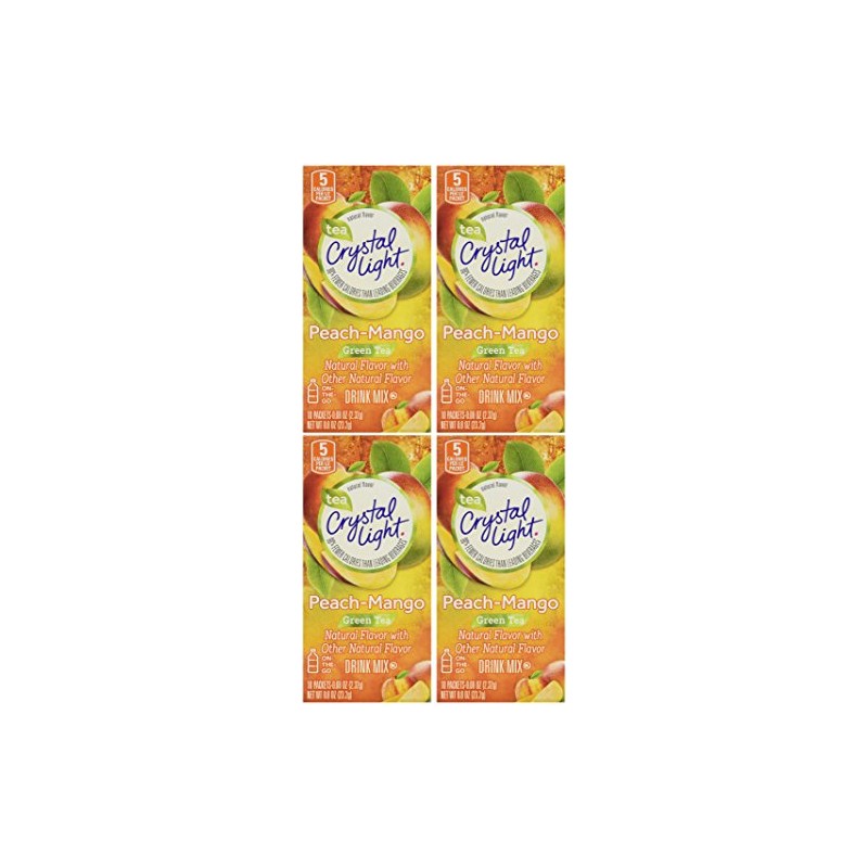 Crystal Light On The Go Peach Mango Green Tea, 10