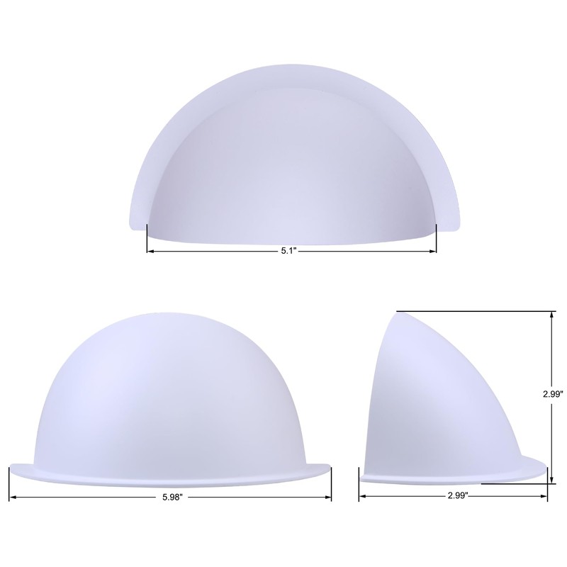 Abeicy 4 Packs Opaque Half Shades for Recessed Light Covers,