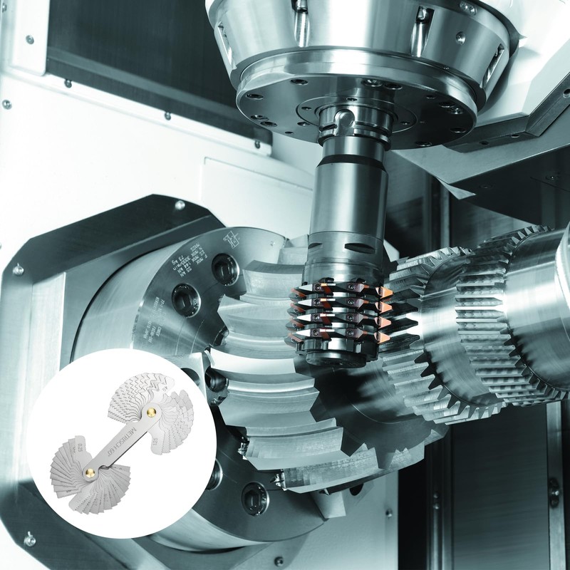 52 Sheets Stainless Steel Thread Gauge Set, Metric 60° and