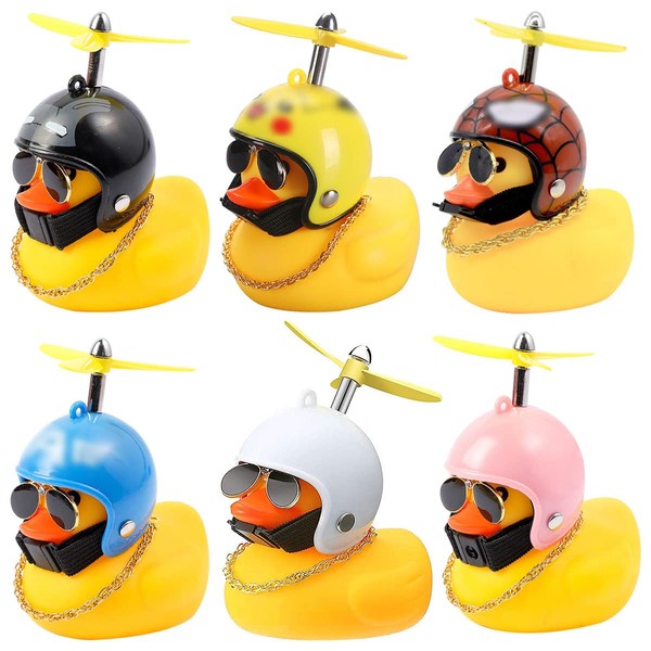 Rubber Duck 6PCS Toy Rubber Duck Dashboard Decorations Bicycles Pushchair