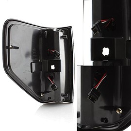 For 2009-2014 Ford F150 Pickup Truck Black LED Tube Tail Lights Brake Lamps Left and Right Pair Set