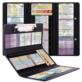 Dixver 2 Packs Foldable Nursing Clipboard, Medical Edition Cheat Sheets, Nurse Accessories for Work, 3 Layers, Plastic, Black