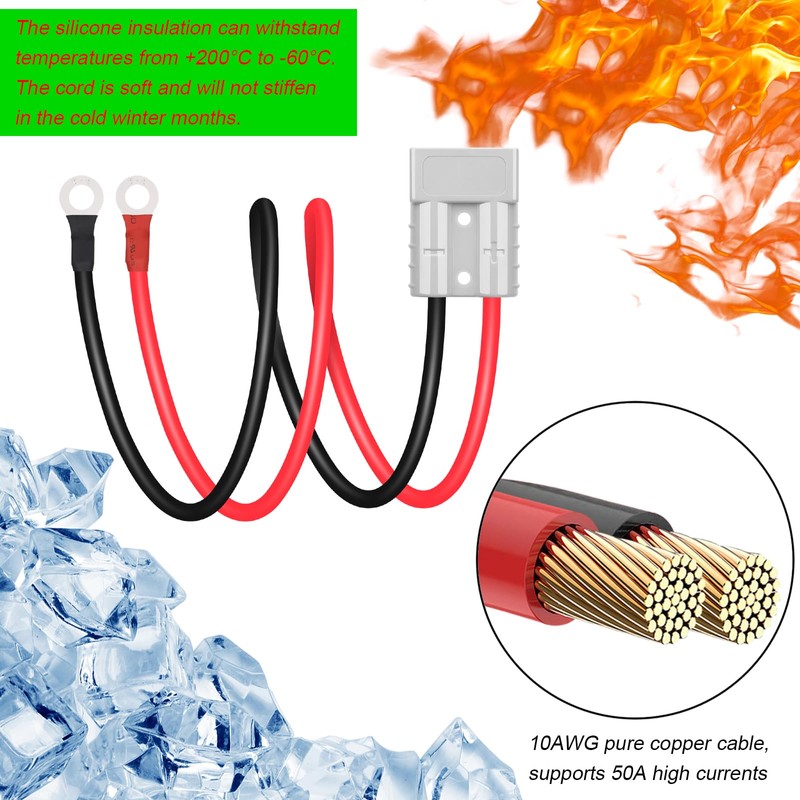 Dongge Battery Connector 50A 600V Plug with O-Ring Battery Connector