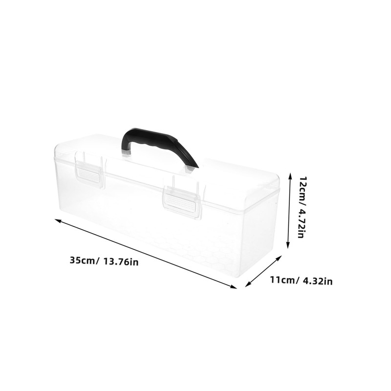 Tofficu Artist Paint Brush Storage Box Tool Organizer Plastic Storage