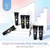 ROSALIND Poly Nail Gel, 6 Pieces, 10 ml, UV LED