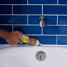 Flex Shot Rubber Adhesive Sealant Caulk, 8-oz, White