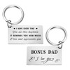 Gezxin Step Bonus Dad Gifts- Happy Birthday Stepdad Keychain from