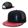 DECKY Bandanna Trucker Caps, Black/Red