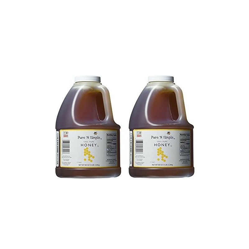 Pure N Simple 100% Pure Honey, 5 lb (80 oz)
