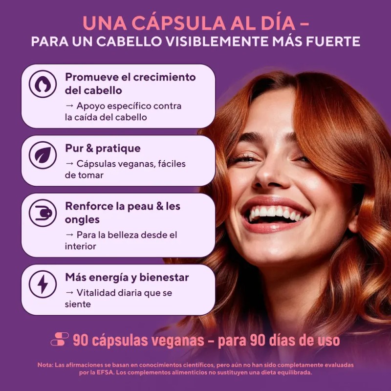 Vitaminas Para Cabello Mujer Con Biotina Y Colágeno 90 Cápsulas