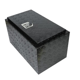 EASYBERG 30inch X 17inch X 17.75inch Aluminum Heavy Duty Pick-Up Truck Bed 5 Bar Tread Tool Box Underbody Trailer Flat Bed w/Lock & Keys