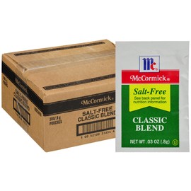 McCormick Salt Free Classic Blend Packets, 300 count - One Box of 300 Salt-Free Seasoning Blend Individual Packets, Perfect for Reduced Sodium Diets, Best on Roasted Vegetables, Potatoes and More