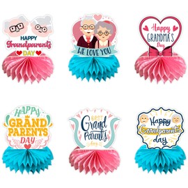 Happy Grandparents Day Honeycomb Centerpiece Decoration Table Toppers Best Grandparents Ever Party Desk Toppers Party Supplies Grandparents Birthday Honeycomb Table Centerpieces Party Favors