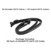 Genuine OEM GIGABYTE SATA Cable III Right Angle & Straight