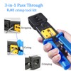 PETECHTOOL RJ45 Crimp Tool Cat6 Cat5e Cat5 Ethernet Crimper Kit