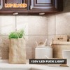 LUMILAND Wired LED Puck Lights (2.7Wx3) Plug-in Lighting Warm White,
