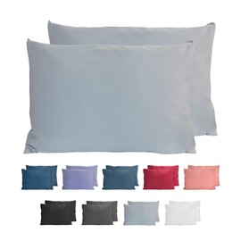 Komfortec 100% Cotton Cushion Covers, Set of 2, 40 x 60 cm, Super Soft Premium Jersey Pillowcase 150 g/m², Cushion Cover, Grey