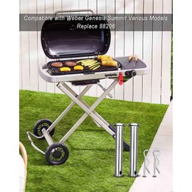 HUQUZN Grill Lid Assembly Hardware Kit Fit for Weber Genesis Summit Grills Models, Hdwe Lid to Firebox Assy Replace 88206, 2PCS