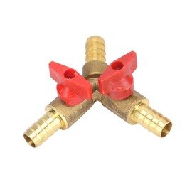 3 Way Hose Connector, Y Shape Brass Ball Valve Connector HATOOLHA® Shut Off Coupling Splitter Ball Valve for Water Oil Gas (8mm)