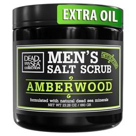 Dead Sea Collection Exfoliante Corporal De Sal Amberwood Para Hombres: Hidrata, Exfolia Y Nutre La Piel; Limpia Y Desintoxica Con Minerales Del Mar Muerto. 658 G (23.28 Oz)