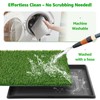 Portable Dog Grass Pad with Tray 35''x23'', Dog Litter Box